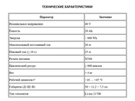 Литиевый аккумулятор для электровелосипеда 48V/20AH (TM)