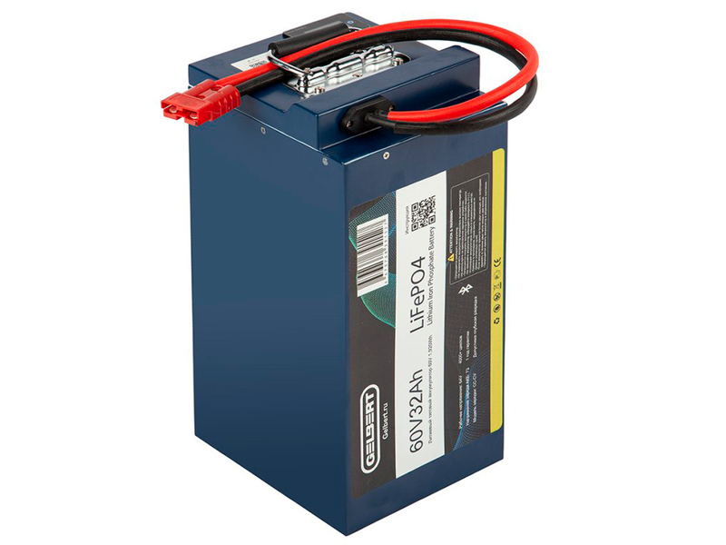 Литиевый тяговый аккумулятор Gelbert LiFePO4 (60V/32Ah/50A/1,920Wh) BT/Display