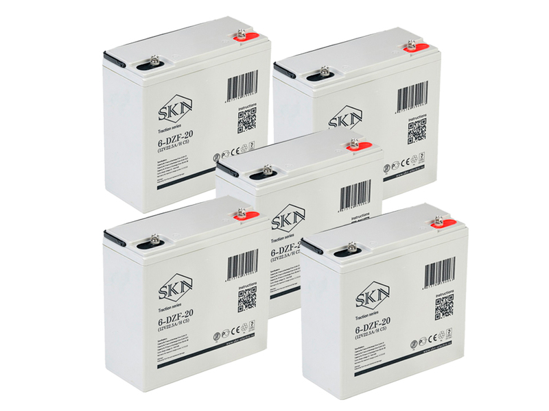 Комплект тяговых гелевых аккумуляторов SKN 6-DZF-20 (60V22.5A/H C5)