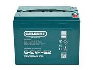 Свинцово-кислотный тяговый гелевый аккумулятор Gelbert 6-EVF-52 (12V55A/H C5)