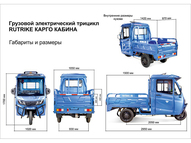 Электротрицикл Rutrike КАРГО Кабина 1500 60V1000W