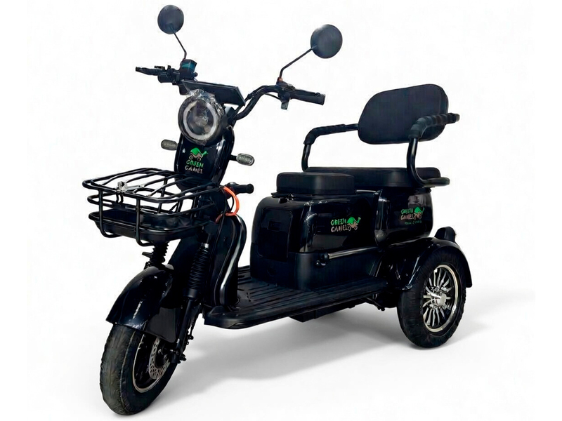 Электротрицикл GreenCamel Фродо X7 PRO V2 (60V 800W R10) дифференциал (черный)